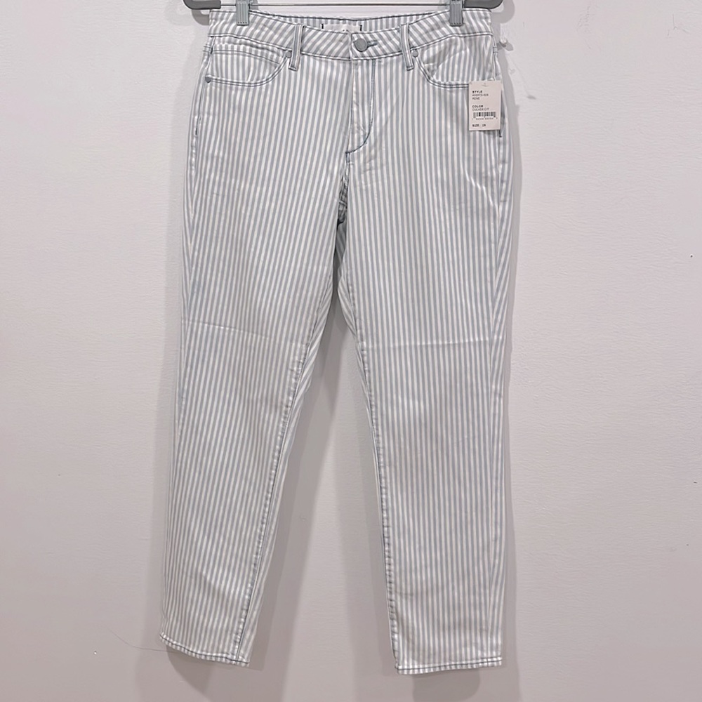 Articles of Society Rene Striped Straight Leg Crop Jeans, Size 29, NWT - Picture 3 of 13